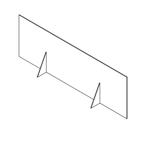 Clear Plastic Dividers w/Square Corners - 1/4" T x 60" W x 48" H, PK2